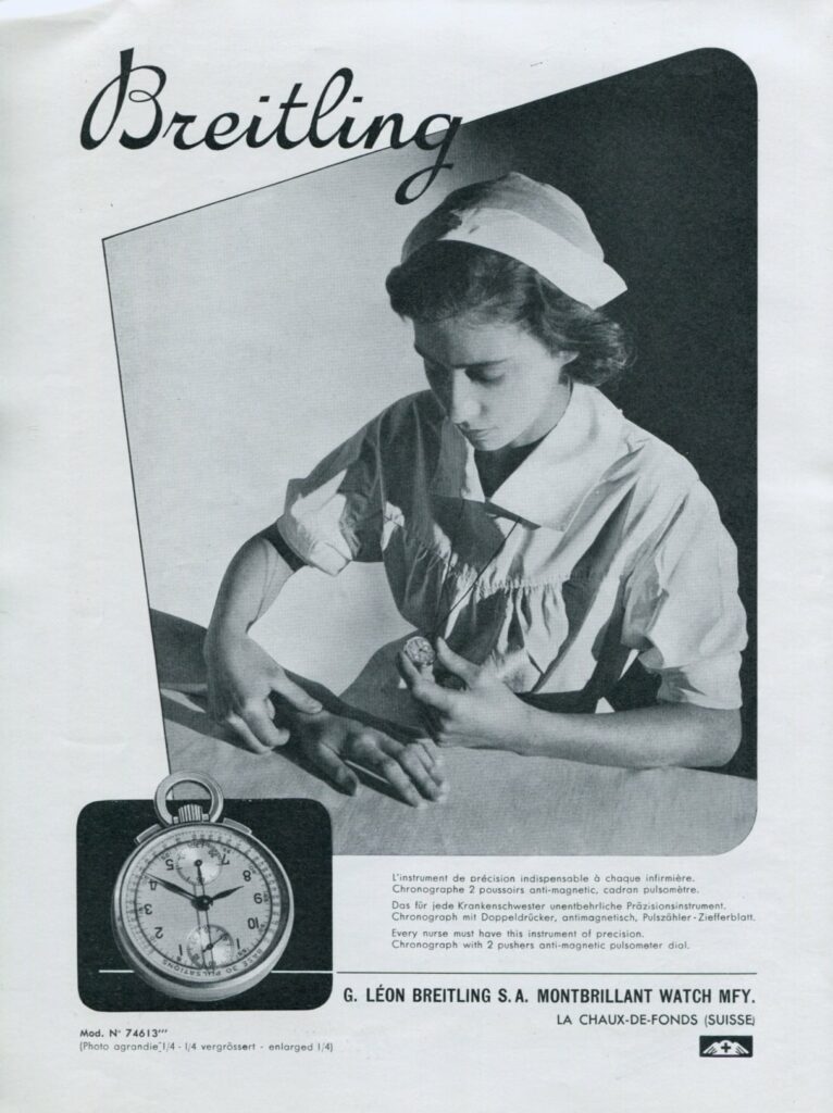 Publicité Breitling 1940 Instrument de mesure - pulsomètres